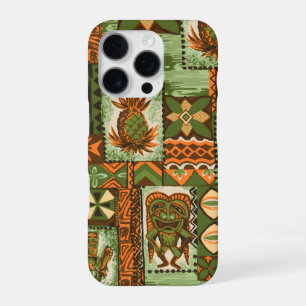 Pomaika’i Tiki Hawaiian Vintage Tapa iPhone 16 Pro Case