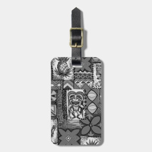Pomaika’i Tiki Hawaiian Vintage Tapa Luggage Tag