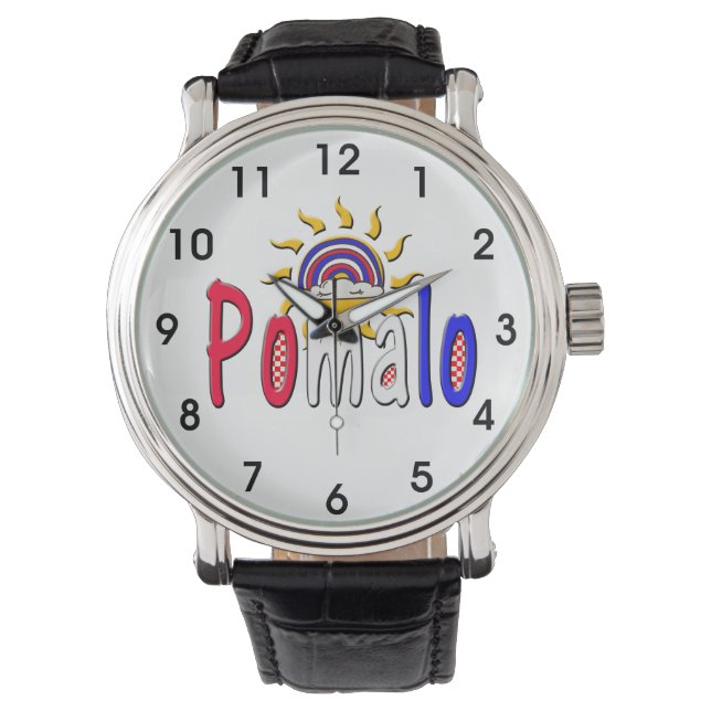 Pomalo – Croatian Relaxation with Sun & Rainbow  Watch (Front)