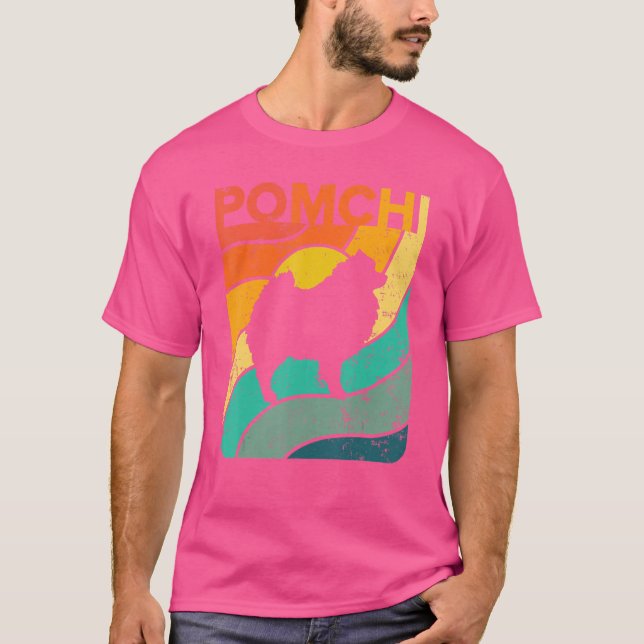 Pomchi Vintage Sunset Mum Dad T-Shirt (Front)