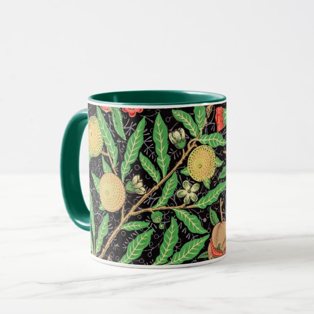Pomegranate and Flowers on Branches Mug (Front Left)