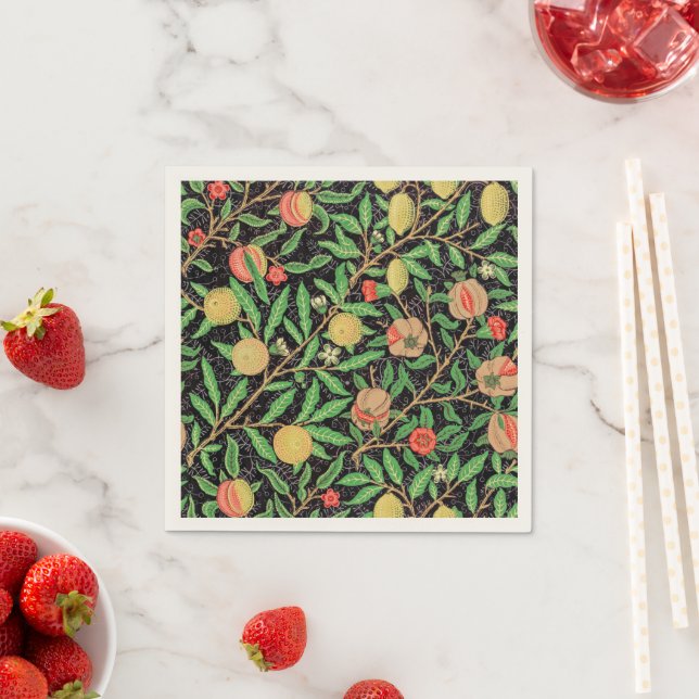 Pomegranate and Flowers on Branches Napkin (Insitu)