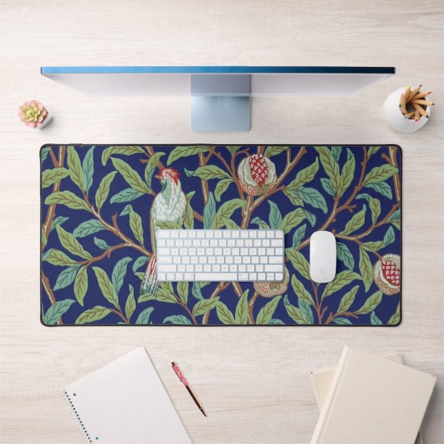Pomegranate and Little Bird, William Morris Desk Mat (Office 1)