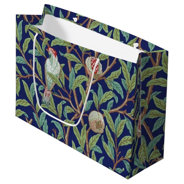 Pomegranate and Little Bird, William Morris Large  Large Gift Bag (Front Angled)