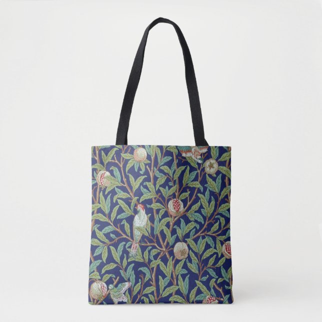 Pomegranate and Little Bird, William Morris Tote Bag (Front)