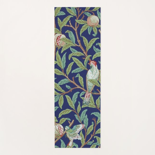Pomegranate and Little Bird, William Morris Yoga Mat (Front)
