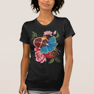 Pomegranate and Luna Moth Women's Basic T-Shirt