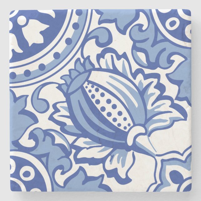 Pomegranate Bloom Stone Coaster (Front)