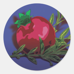 Pomegranate Classic Round Sticker