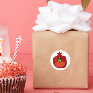 Pomegranate classic round sticker