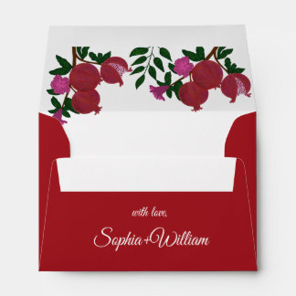 Pomegranate Fresh Fruite Birthday Thank you card Envelope
