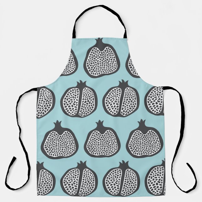 Pomegranate fruit slices seamless pattern backgrou apron (Front)