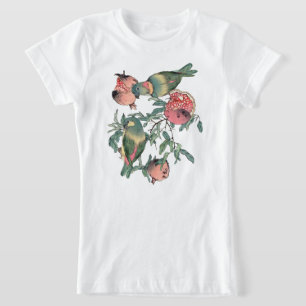 Pomegranate Fruits & Lovebirds T-Shirt