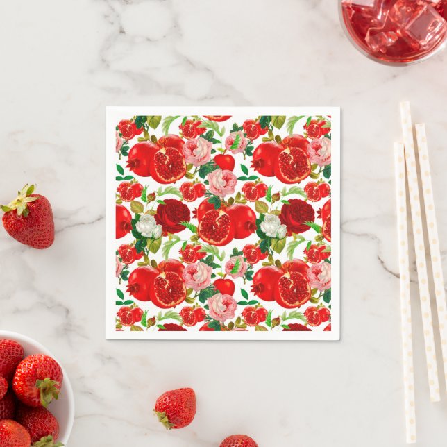 Pomegranate,fruits,summer,flowers  napkin (Insitu)