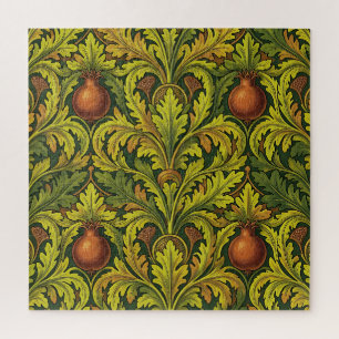 Pomegranate Golden Foliage Ornate William Morris  Jigsaw Puzzle