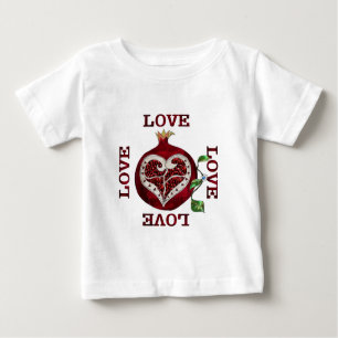 Pomegranate Heart LOVE Valentine Baby T-Shirt