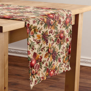 Pomegranate Heirloom Thanksgiving Friendsgiving Short Table Runner