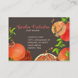 Pomegranate Hip Fruits Catering Business Cards