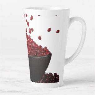Pomegranate Illustration – Elegant Fruit Design Latte Mug