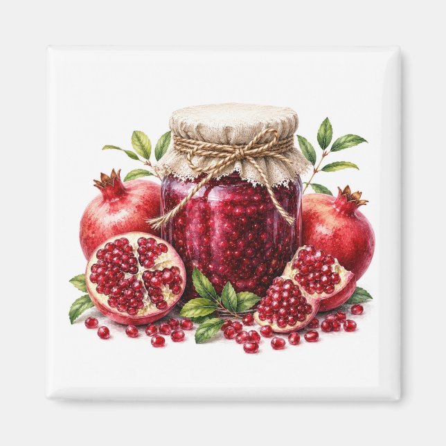 Pomegranate Jam Magnet   (Front)