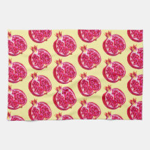 Pomegranate Kitchen Towel Yellow