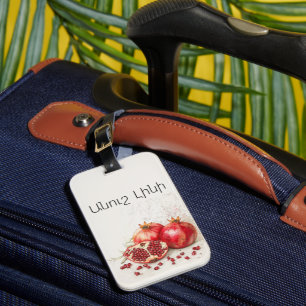 Pomegranate Luggage Tag