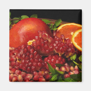 Pomegranate, Orange and Mint Magnet