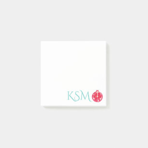 Pomegranate Painted Monogram Post-it Notes