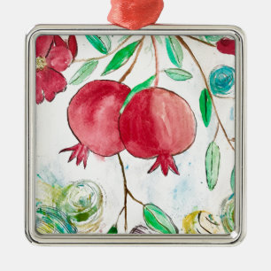 Pomegranate painting pomegranate art Wall art Metal Tree Decoration