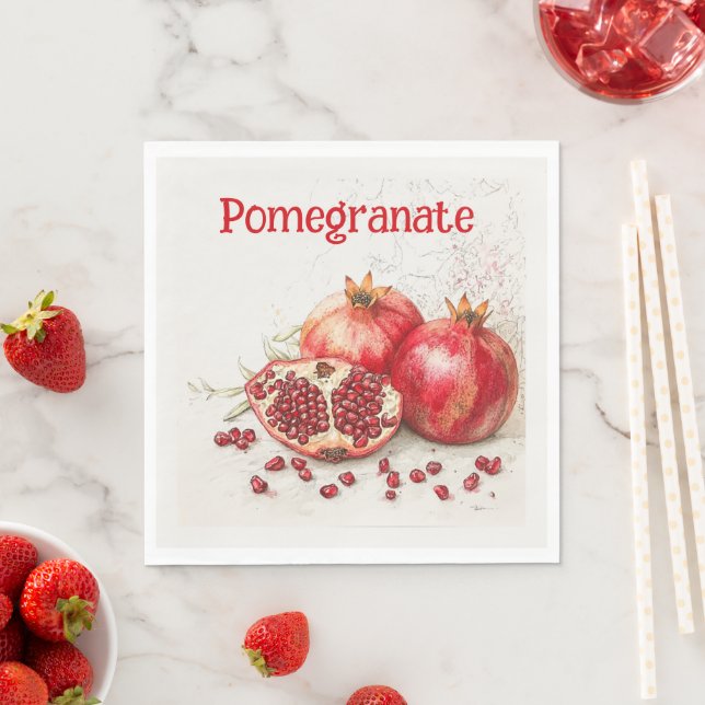 Pomegranate Paper Napkin (Insitu)