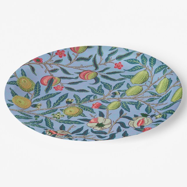 Pomegranate Pattern by William Morris Paper Plate (Angled)