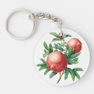 Pomegranate pattern key ring