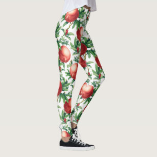 Pomegranate pattern leggings