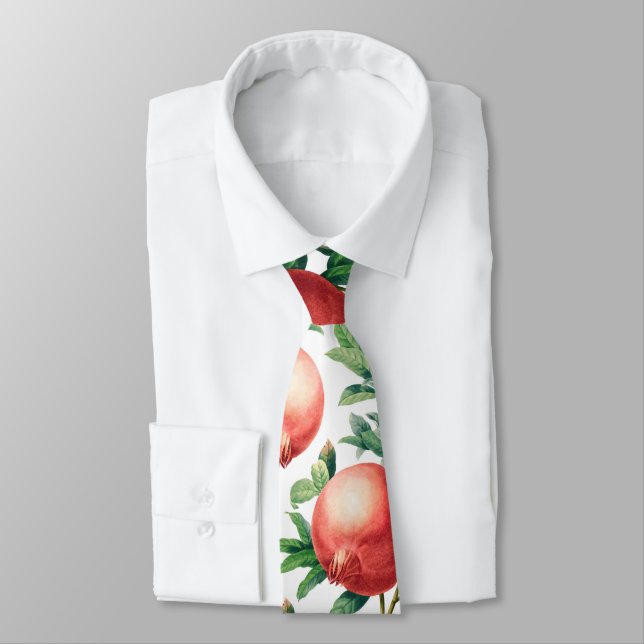 Pomegranate Pattern Tie (Tied)