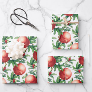 Pomegranate Pattern Wrapping Paper Sheet