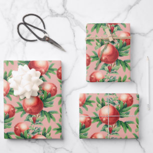 Pomegranate Pattern Wrapping Paper Sheet
