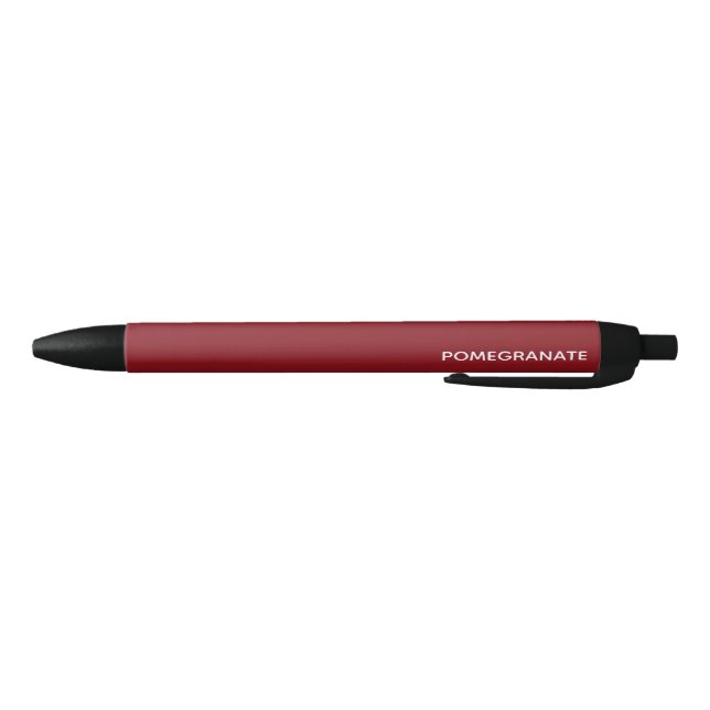 Pomegranate red color name black ink pen (Bottom)