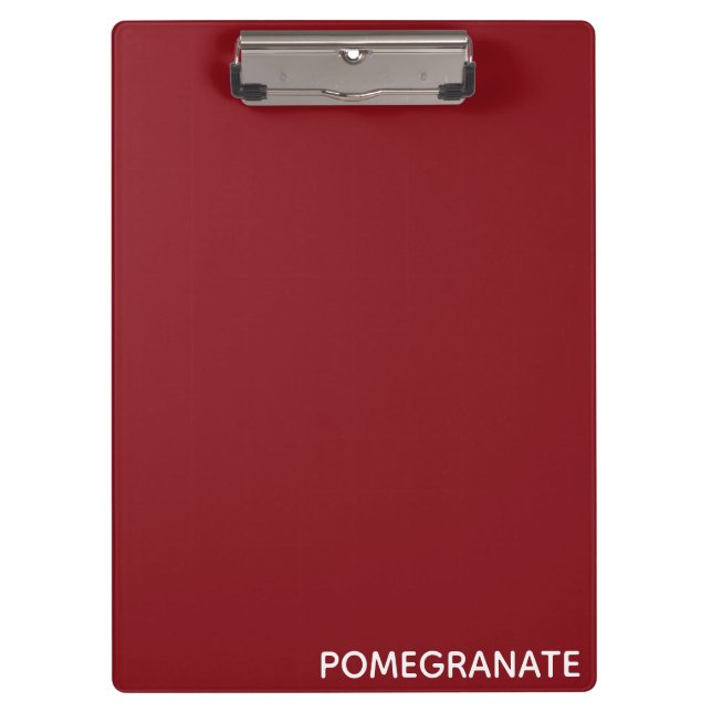 Pomegranate red color name clipboard (Front)