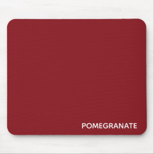 Pomegranate red color name mouse pad