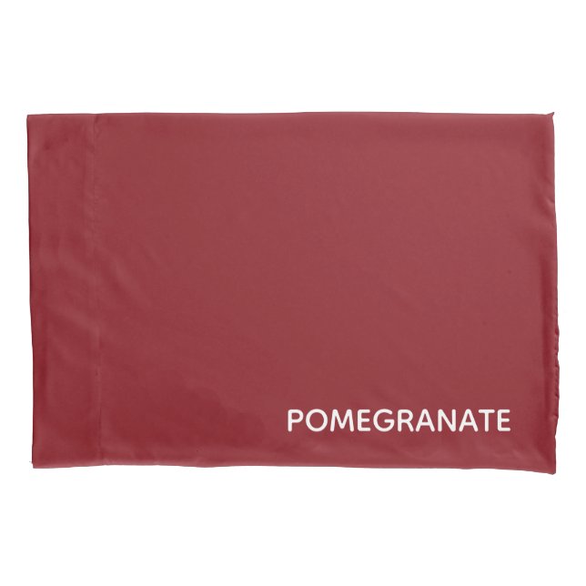 Pomegranate red color name pillowcase (Front)