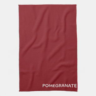 Pomegranate red colour name tea towel
