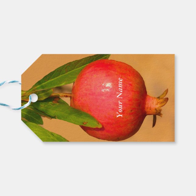 Pomegranate Rosh HaShana Gift Tags (Back Horizontal)