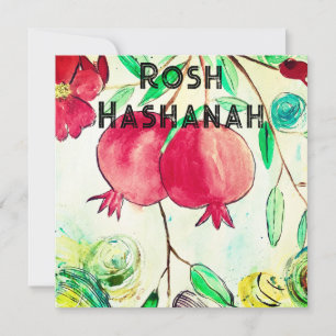 Pomegranate Rosh Hashanah Fruit Shana Tova Holiday Card
