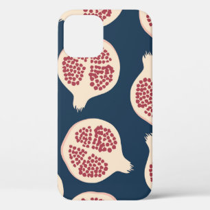 Pomegranate seamless pattern,background with pomeg iPhone 12 case