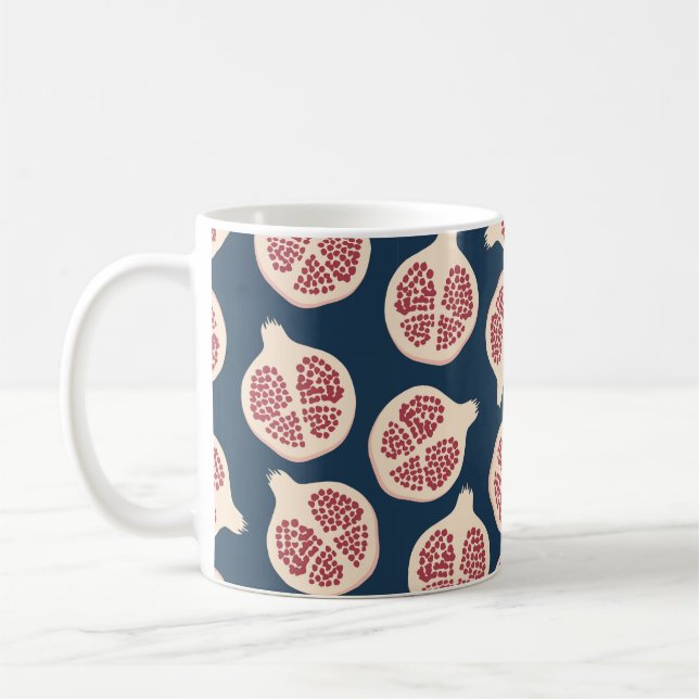 Pomegranate seamless pattern,background with pomeg coffee mug (Left)