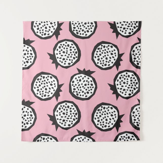 Pomegranate seamless pattern in modern abstract st tapestry (Front)