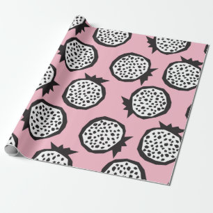 Pomegranate seamless pattern in modern abstract st wrapping paper