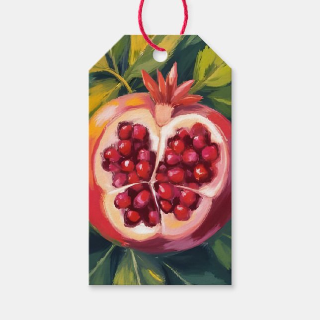 Pomegranate Seeds | Fruit Painting Gift Tags (Front)