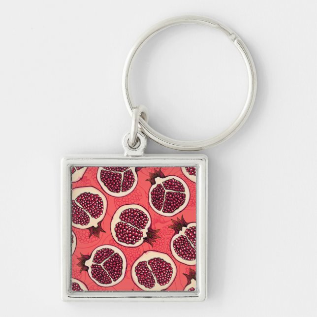 Pomegranate slices 2 key ring (Front)