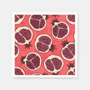 Pomegranate slices 2 napkin